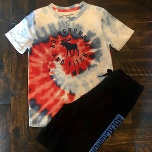 Abercrombie shirt and shorts combo.